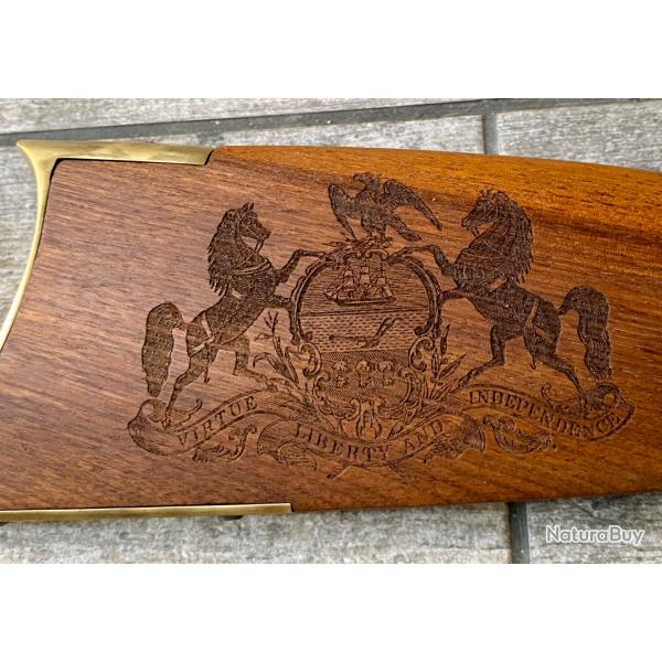 Pedersoli Pennsylvanie cal45  silex neuve, crosse grav - unique exemplaire.