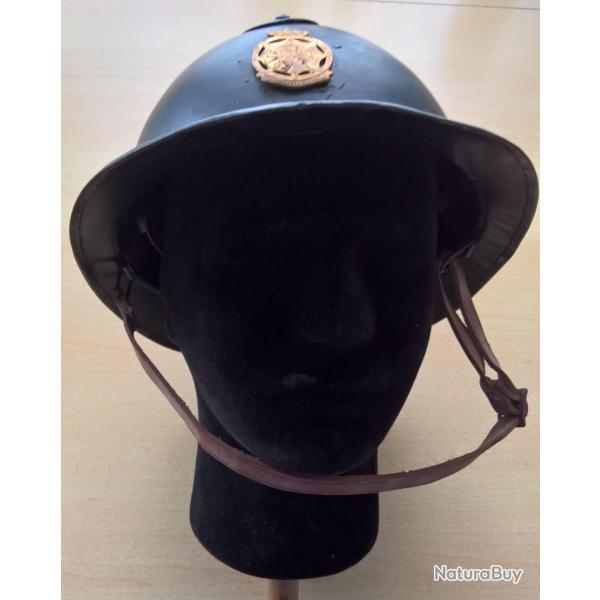 Casque Belge M31 WW2 reconditionn� Protection Civile