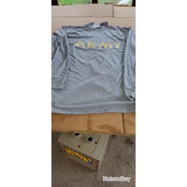 lot de 2 t-shirts manches longues us army -taille l