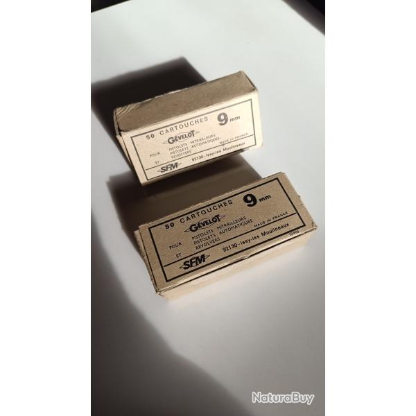Lot de 2 botes vides pour cartouches 9mm SFM
