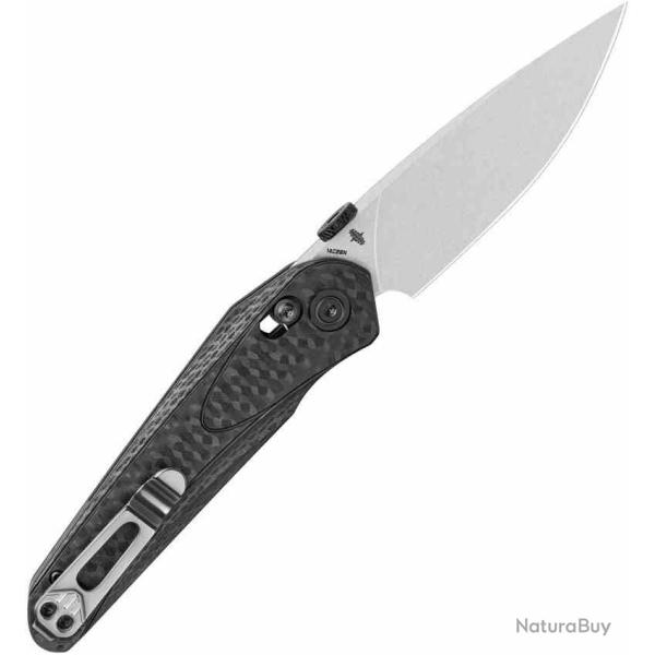 Couteau Bestech Mothus Bar Lock Lame Acier 14C28N Drop Point Manche G10 Noir BTKG67A