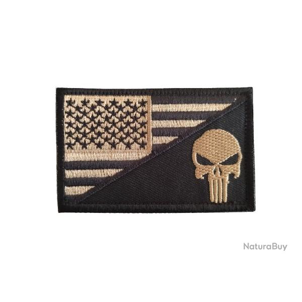 Patch/Ecusson - Punisher - Dor/USA - velcro - Livraison gratuite