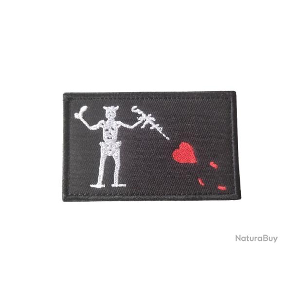 Patch Blackbeard Pirate Edward - Noir - n4 - Velcro - Livraison gratuite