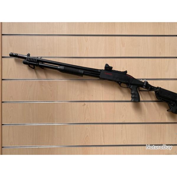 Enchre ! Fusil  pompe SXP Cal.12/76 canon de 61Cm + Point rouge Hawke