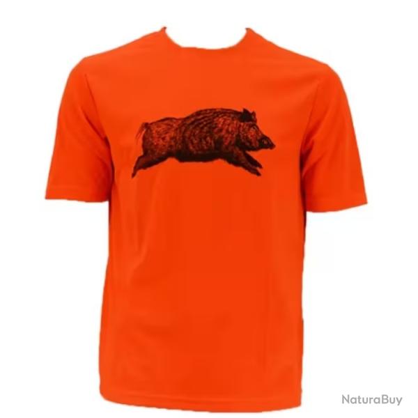 T-SHIRT TREELAND ENFANT ORANGE SANGLIER