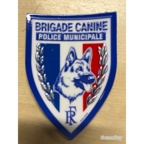 Police Municipale /BRIGADE CANINE/patch ecusson plastifi