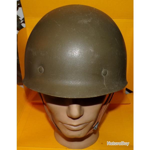CASQUE MILITAIRE LEGER DE L'ARMEE B.W ALLEMAGNE DE L'OUEST TYPE O.T.A.N , U.S , TAILLE 56-58,PEU SE