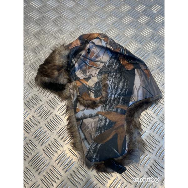 Couvre Tete Bonnet Polaire Pilote Aviation Militaire Chasse Froid Hiver fourrure