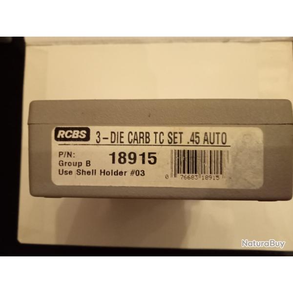jeu d'outils RCBS .45 AUTO