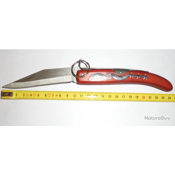 NEUF 24cm GRAND COUTEAU DE POCHE PLIANT A PALME CRAN STYLE OKAPI SANS MARQUE CHINE REPRO