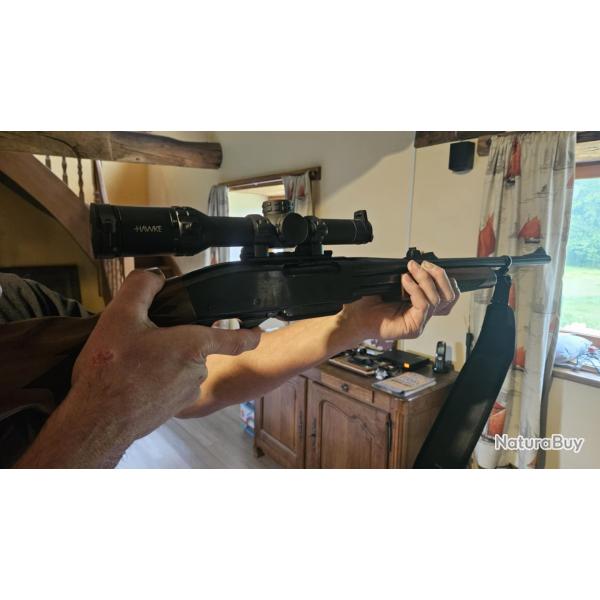 Carabine de chasse  REMINGTON  mod�le 7600    calibre 280    housse sangle courroie et lunette HAWKE