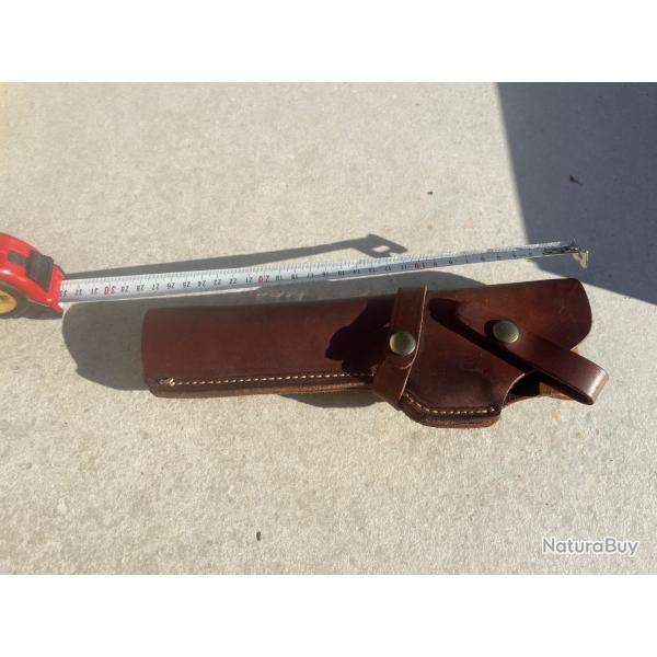 tui cuir pour revolver poudre noir