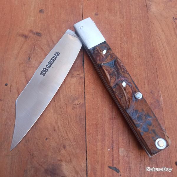 Unique Couteau Rgional TARBAIS 108 GIRODIAS Manche en CROCO