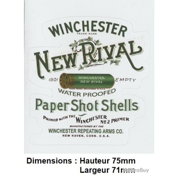 Autocollant  " Winchester  New Rival  "