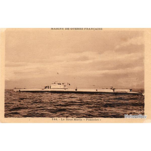 CPA -PHOTO-  Marine Guerre - SOUS MARIN "PONCELET "  N� 4299