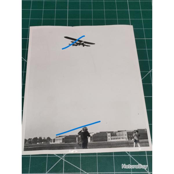 DELLONTE ET COSTE PHOTO PRESSE AVION POINT D'INTERROGATION BREGUET DECOLLAGE DE CURTISS LONG ISLAND