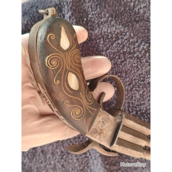 Pistolet 3 canon superposs, de type Turc