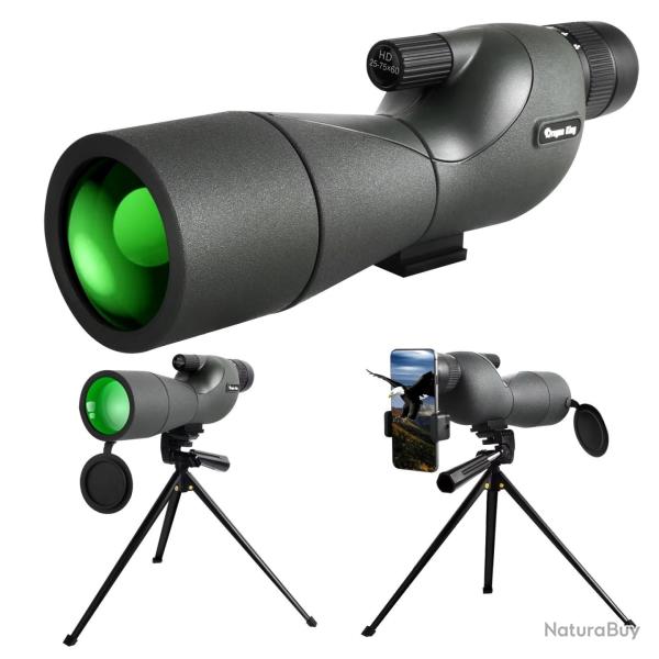 T�lescope Monoculaire 25-75x60 avec tr�pied et adaptateur pour smartphone