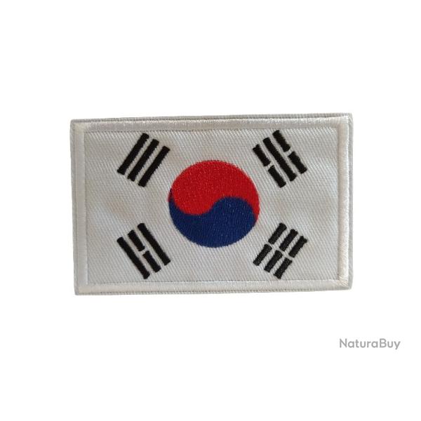 Patch Drapeau - Cor�e du Sud - velcro - Livraison gratuite