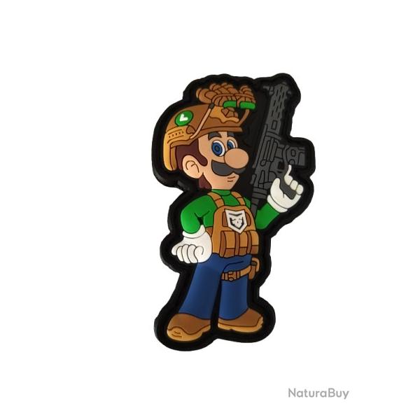 Patch - Luigi soldat - PVC - velcro - Livraison gratuite