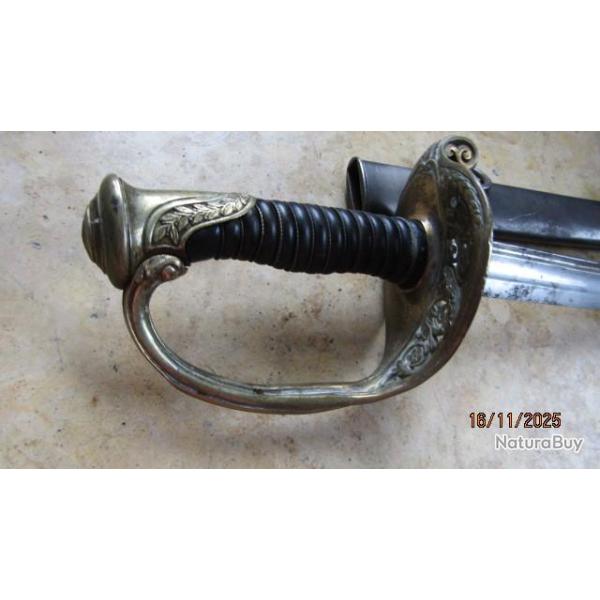 SABRE officier d'infanterie modle 1845 lame Solingen WKC cravate