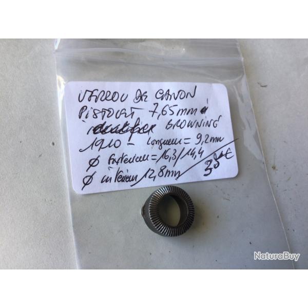 VENDU PAR LE-CUIRASSIER VERROU DE CANON PISTOLET 7,65 MM BROWNING 1910