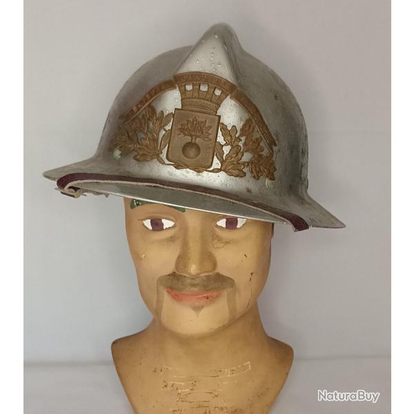 Casque pompier indre-et-loire ann�es 50/60