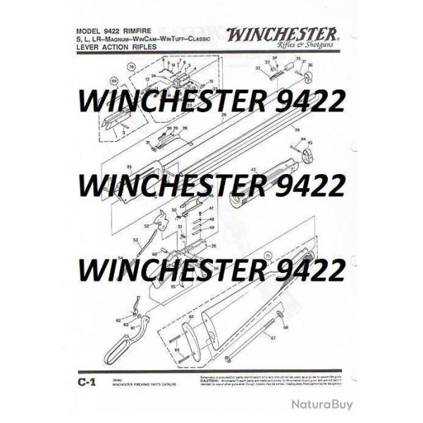 clat + 3 notices carabine WINCHESTER 9422 (envoi par mail) - VENDU PAR JEPERCUTE (m2588)