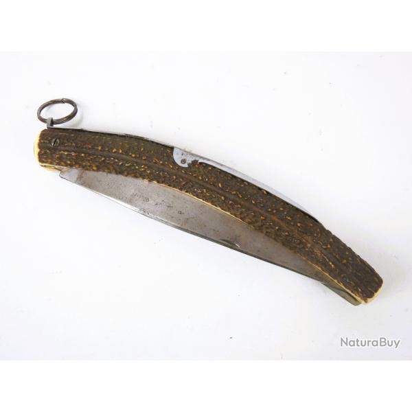 Exceptionnel et rare grand couteau de chasse NOGENT avec lame et scie  os