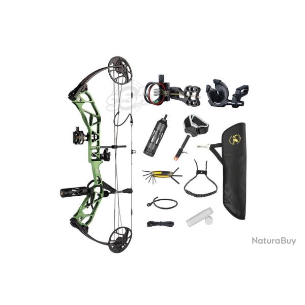 Pack Arc � poulie TOPOINT T1 Beginner - Gaucher / 20-60 lbs / Vert