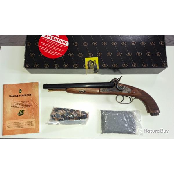 Pistolet Howdah Hunter calibre 20  percussion canons lisses NEUF