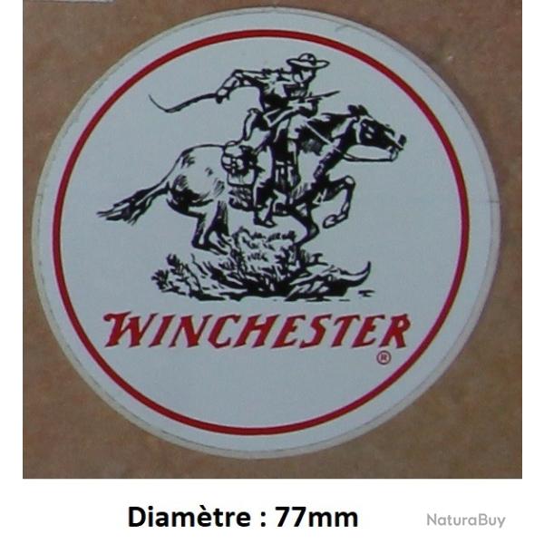 Autocollant :   Winchester  " Rond fond  blanc "