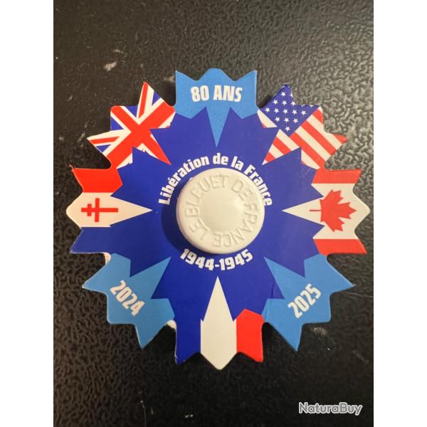 Bleuet de France  �dition Sp�ciale 80 ans Lib�ration 1944-1945 Mod�le 2024/2025 NEUF