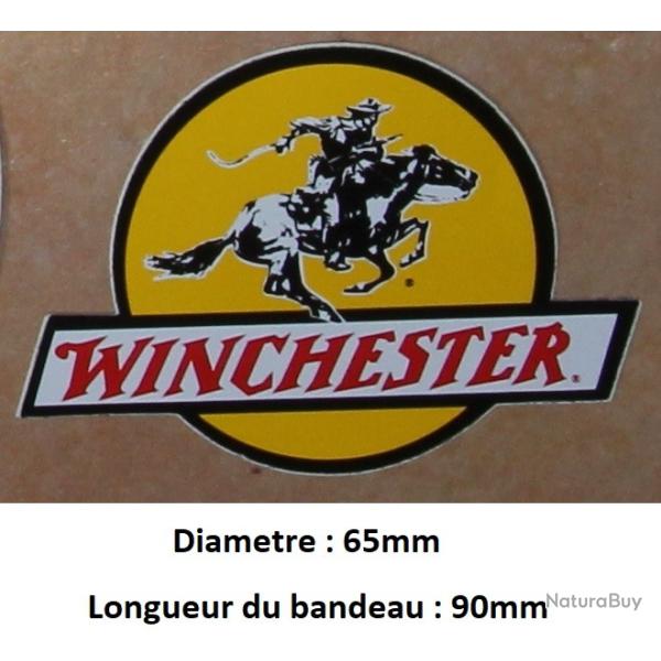 Autocollant :   Winchester  " Rond fond jaune  "