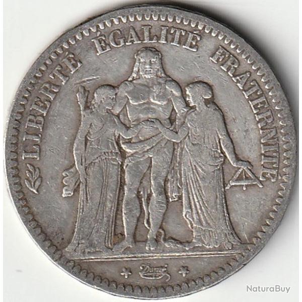 Pi�ce de Monnaie ARGENT France 5 francs  Hercule IIe R�publique 1849 Paris