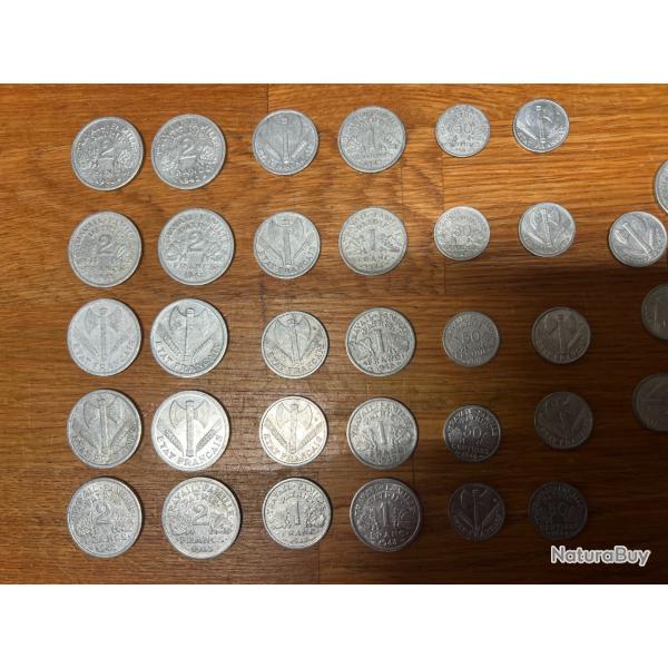 pi�ces de collection monnaie p�riode occupation 1942 � 1944 Francisque Travail Famille Patrie