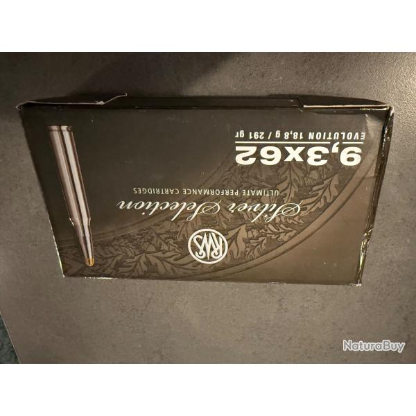 15 balles rws volution silver slection 18,8g / 291 gr.