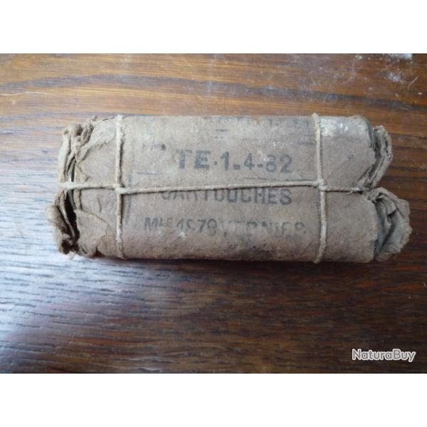 ancien paquet de  cartouches  d'origine � poudre noire pour fusil Gras