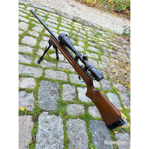 carabine anschutz model 64 MPR canon lourd 22 lr avec lunette HAWCK 8X32X44