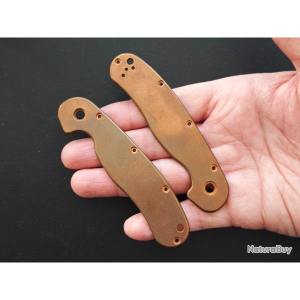 FLYTANIUM Plaquettes en cuivre pour Ontario Knife Company Rat2