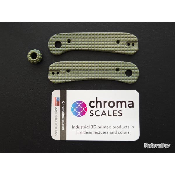 KNAFS plaquettes en impression 3D industrielle par CHROMA SCALES Frag OD Green NEUF
