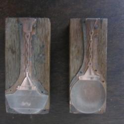 2 Tampons d'imprimerie cuivre 1930