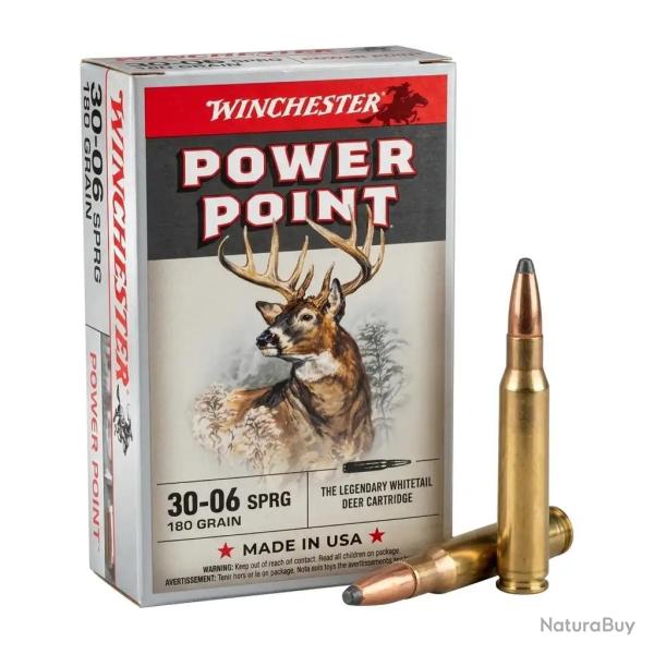 Winchester 30-06 Power Point 180 gr 30.06 Livraison Offerte 3