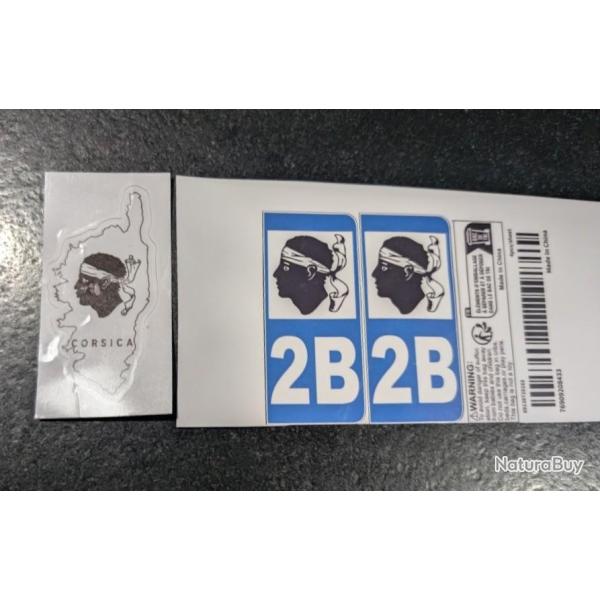 AUTOCOLLANT PLAQUE IMMATRICULATION + UN AUTOCOLLANT OFFERT