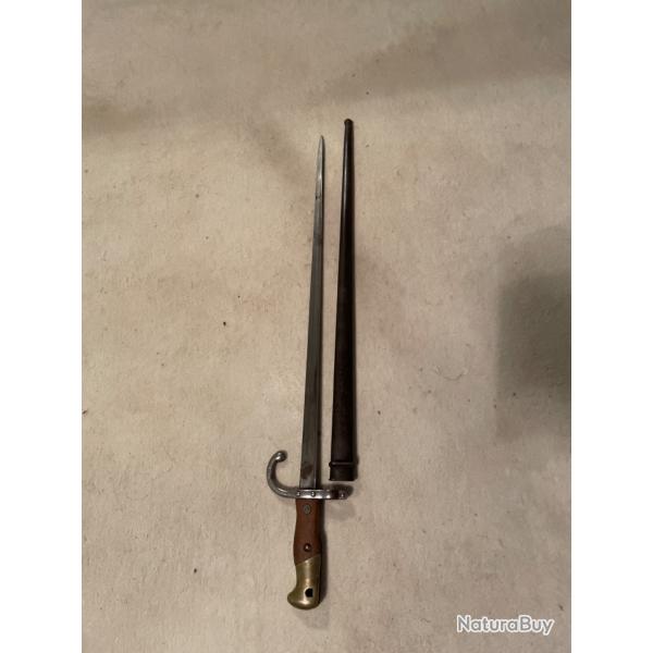 Ba�onnette gras manuf Saint-Etienne ao�t 1880