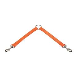 Doubleur de laisse 25 cm orange r&eacute;glable