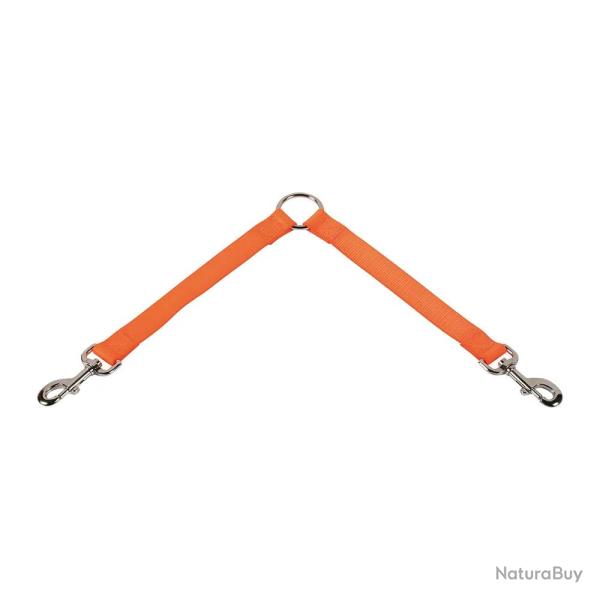 Doubleur de laisse 25 cm orange r�glable