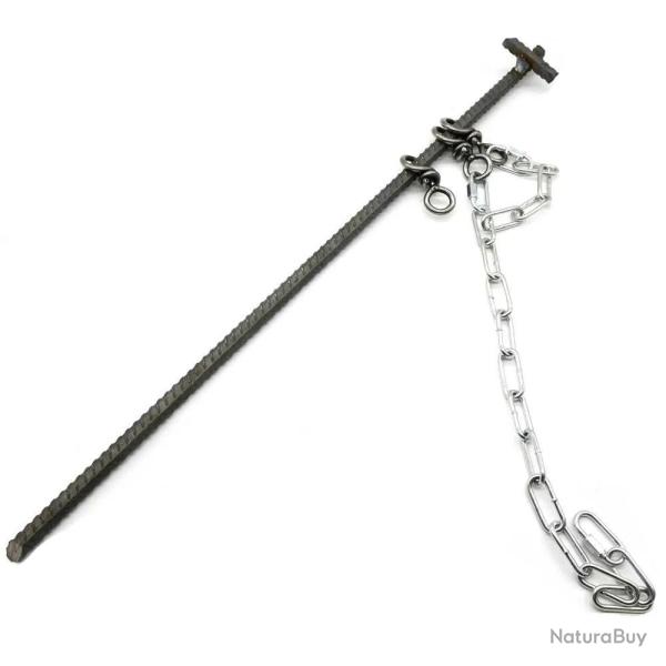 Kit de fixation pour pi�ge lacet - piquet, cha�ne et attaches