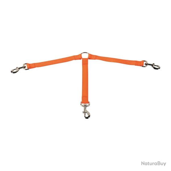 Tripleur de laisse 25 cm orange