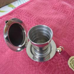 holland&holland gobelet de poche acier inox poli miroir